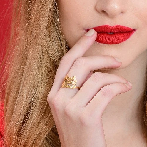 Personalised Ring Custom 3 Names Ring GIFT For Women-Jessemade AU