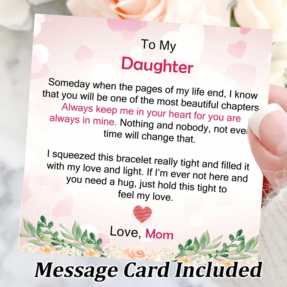 Mom to Daughter Cuff Bracelet "Always Keep Me in Your Heart"-Jessemade AU