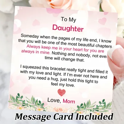 Mom to Daughter Cuff Bracelet "Always Keep Me in Your Heart"-Jessemade AU