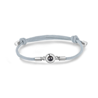 2 PCS Personalised Couple Projection Bracelet Customised 1 Photo Bracelet Adjustable Bracelet Romantic Gift For Her/Him-Jessemade AU