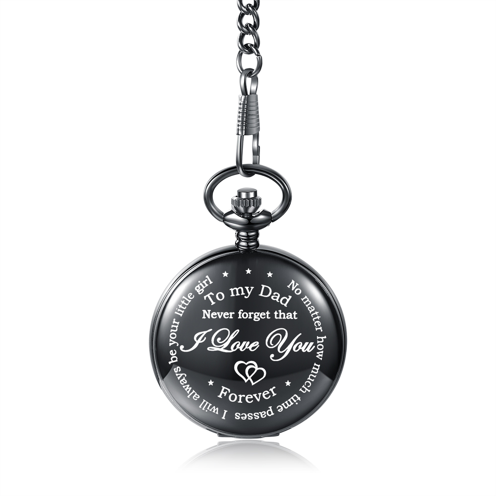 Never Forget That I Love You, Personalised Pocket Watch Gifts For Father-Jessemade AU