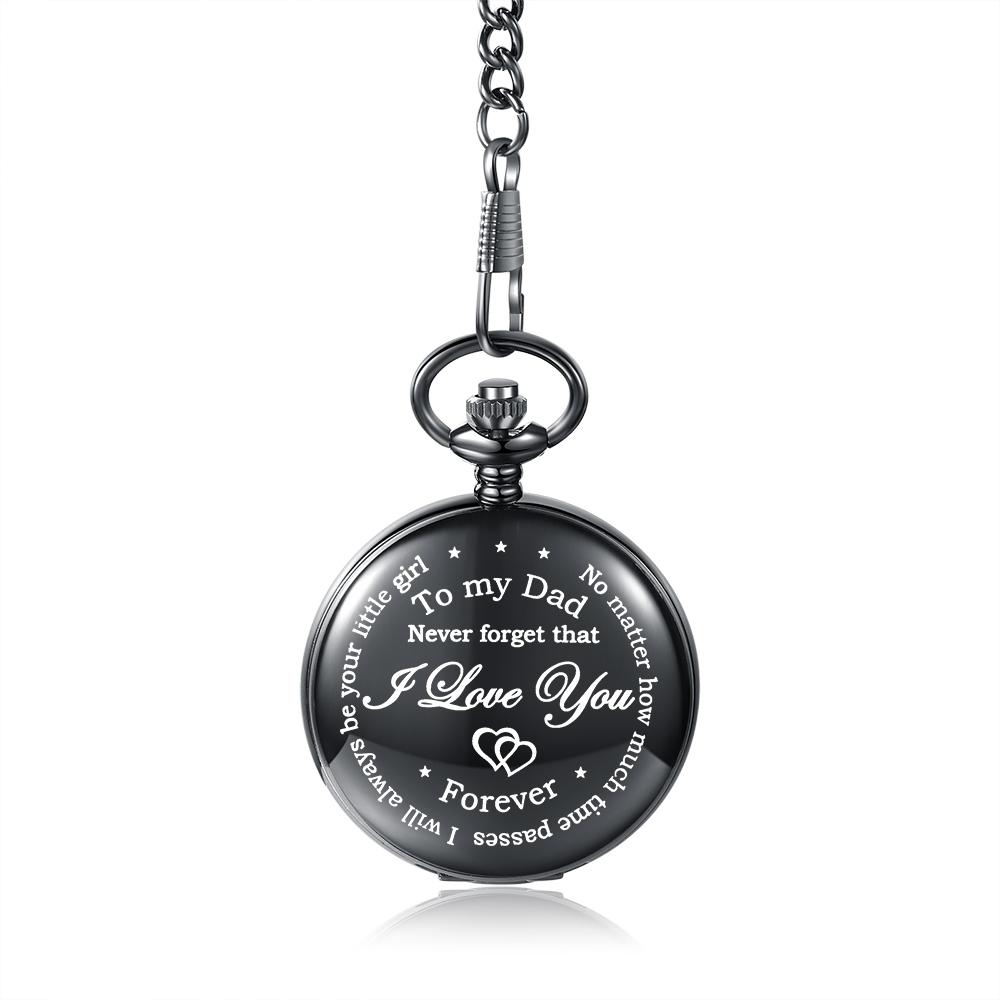 Never Forget That I Love You, Personalised Pocket Watch Gifts For Father-Jessemade AU