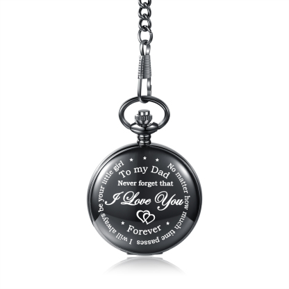 Never Forget That I Love You, Personalised Pocket Watch Gifts For Father-Jessemade AU