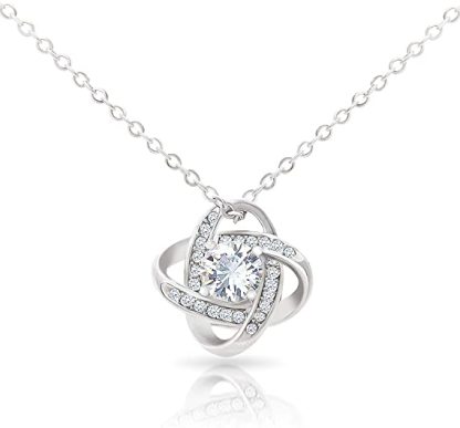 Dad to Daughter, Knot Necklace with Message Card, "Never Forget That I Love You"-Jessemade AU