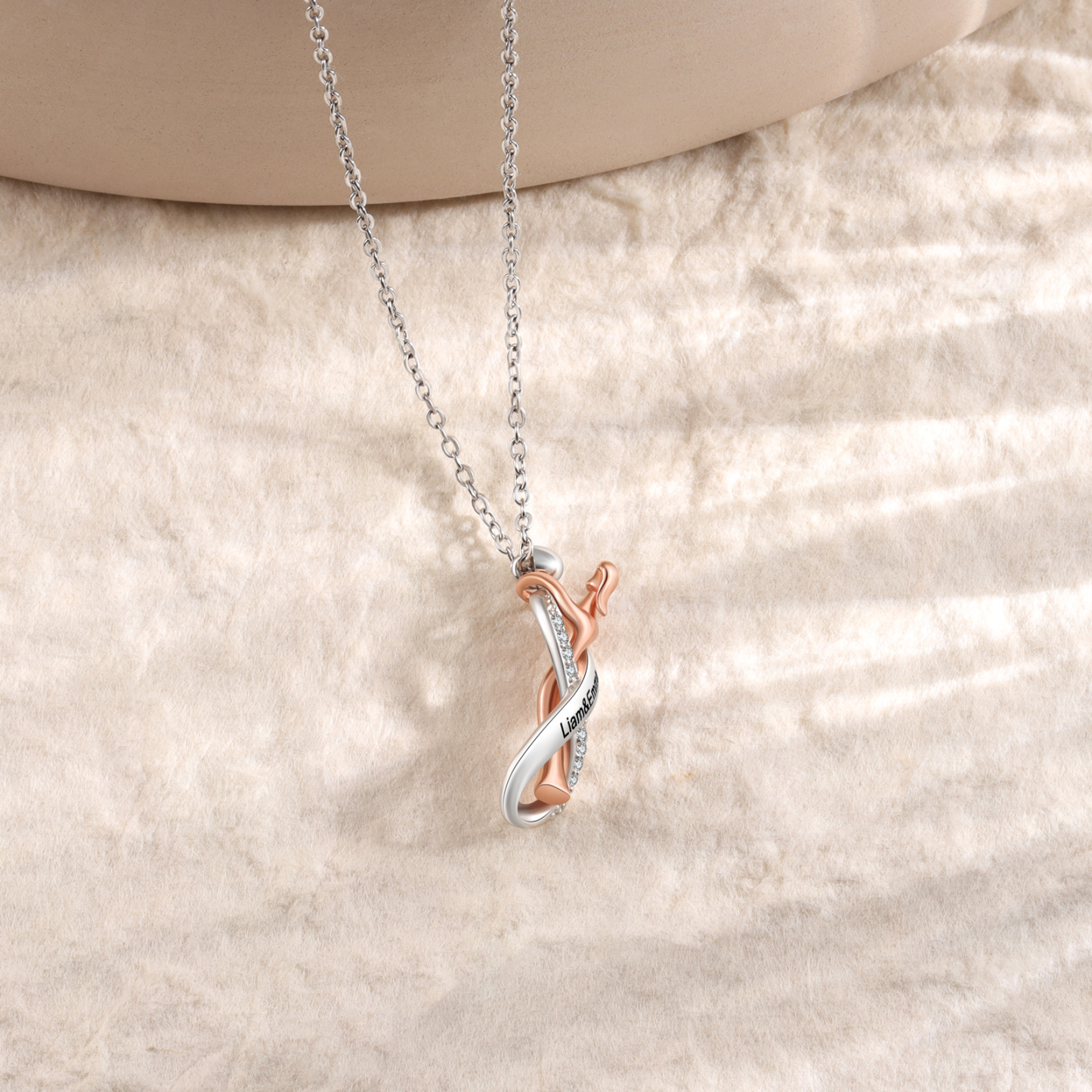 Personalised Infinity Necklace Couple Hug Necklace for Her-Jessemade AU
