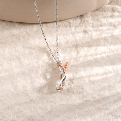 Personalised Infinity Necklace Couple Hug Necklace for Her-Jessemade AU