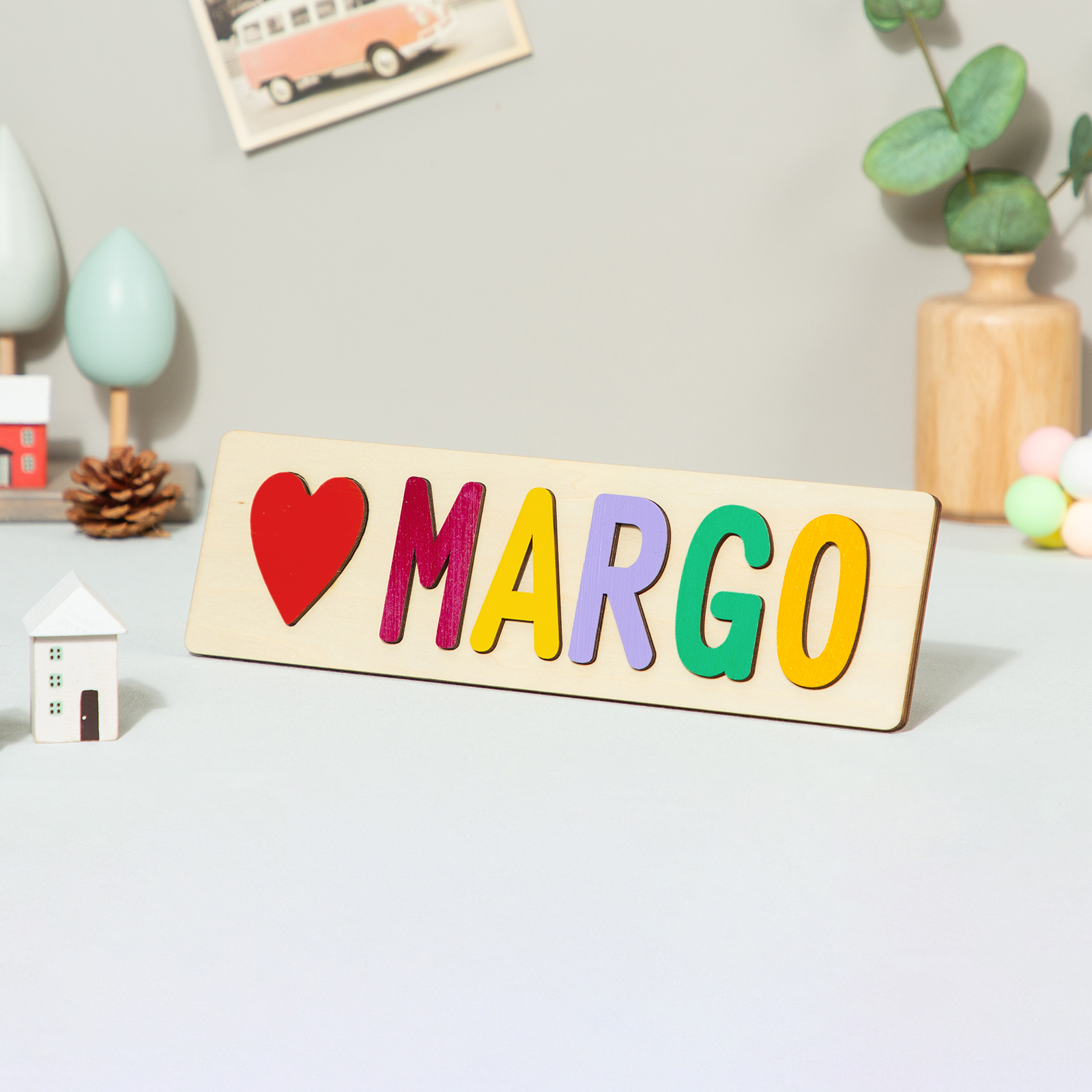 Personalised Kid's Wooden Name Alphabet Puzzle Toy for Toddlers Early Learning Child Toy-Jessemade AU