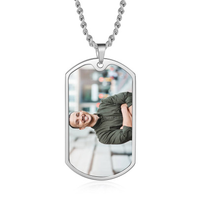 Custom Fist Bump Family Necklace with 1 Kid's Names Personalised Photo Dog Tag Necklace Father's Day Gifts-Jessemade AU