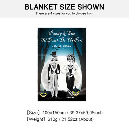 Personalised Couple Blanket Engrave Name Sweet Gift For Her Him-Jessemade AU