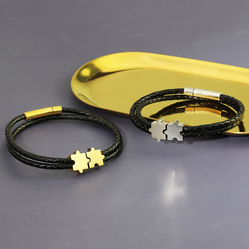 Personalised Braided Rope Men's Bracelet With 2 Names Gift For Father-Jessemade AU