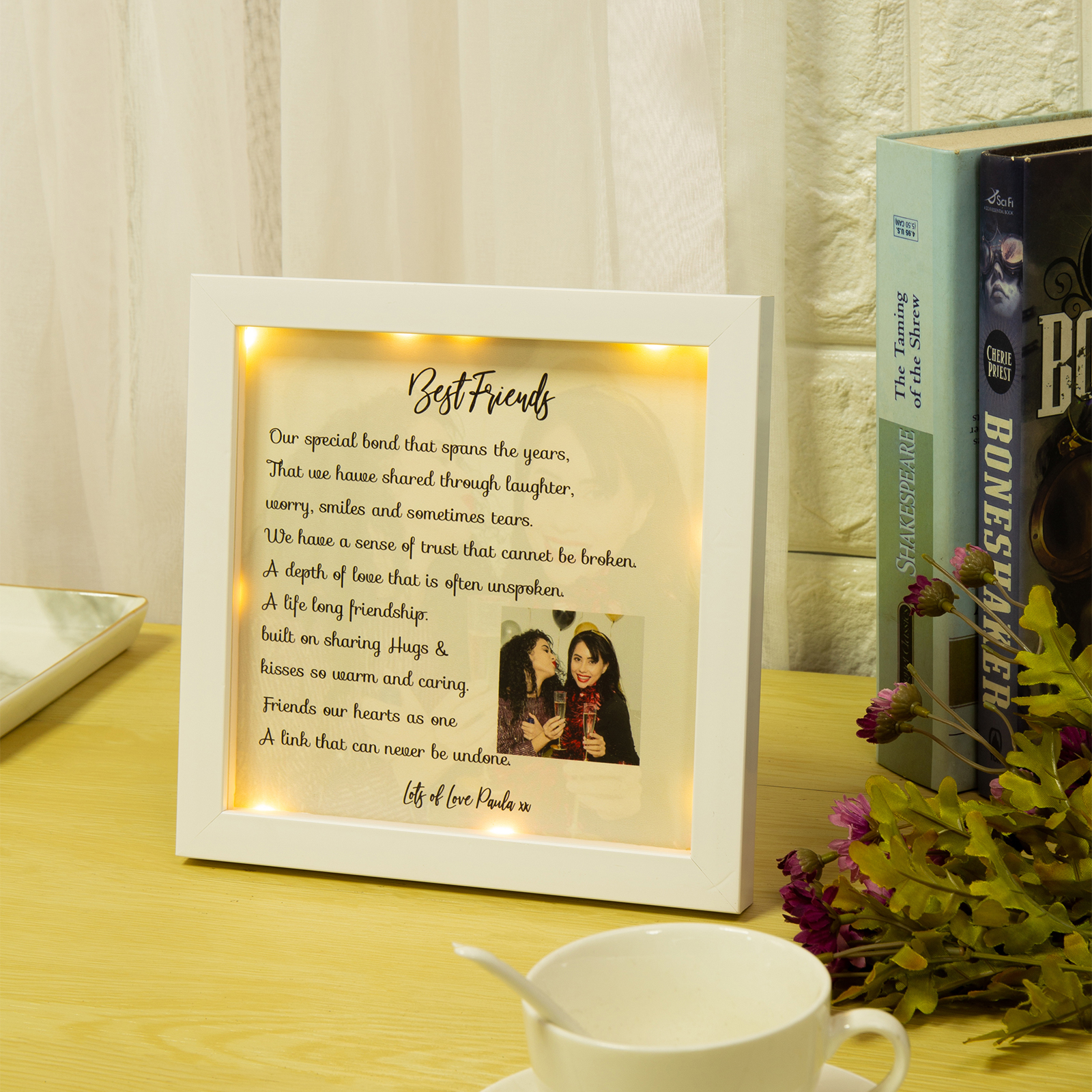 Personalised Photo Custom Name LED Night Light Picture Frame-Jessemade AU