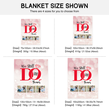 Personalised Couple Blanket Custom Photo "We still do 100 years" Sweet Gift For Her-Jessemade AU