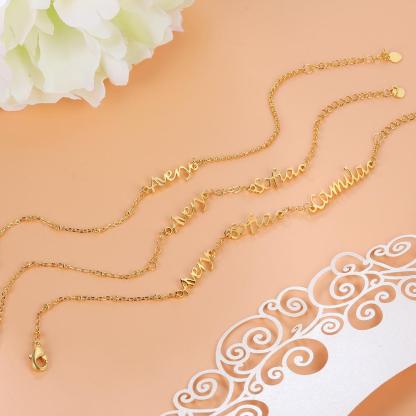 Personalised Bracelet Custom 2 Names Bracelet Gift For Her-Jessemade AU