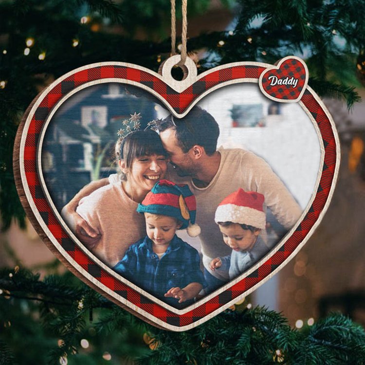 Personalised Family Heart Christmas Ornament Custom 8 Names Hanging Ornament Gifts For Family-Jessemade AU