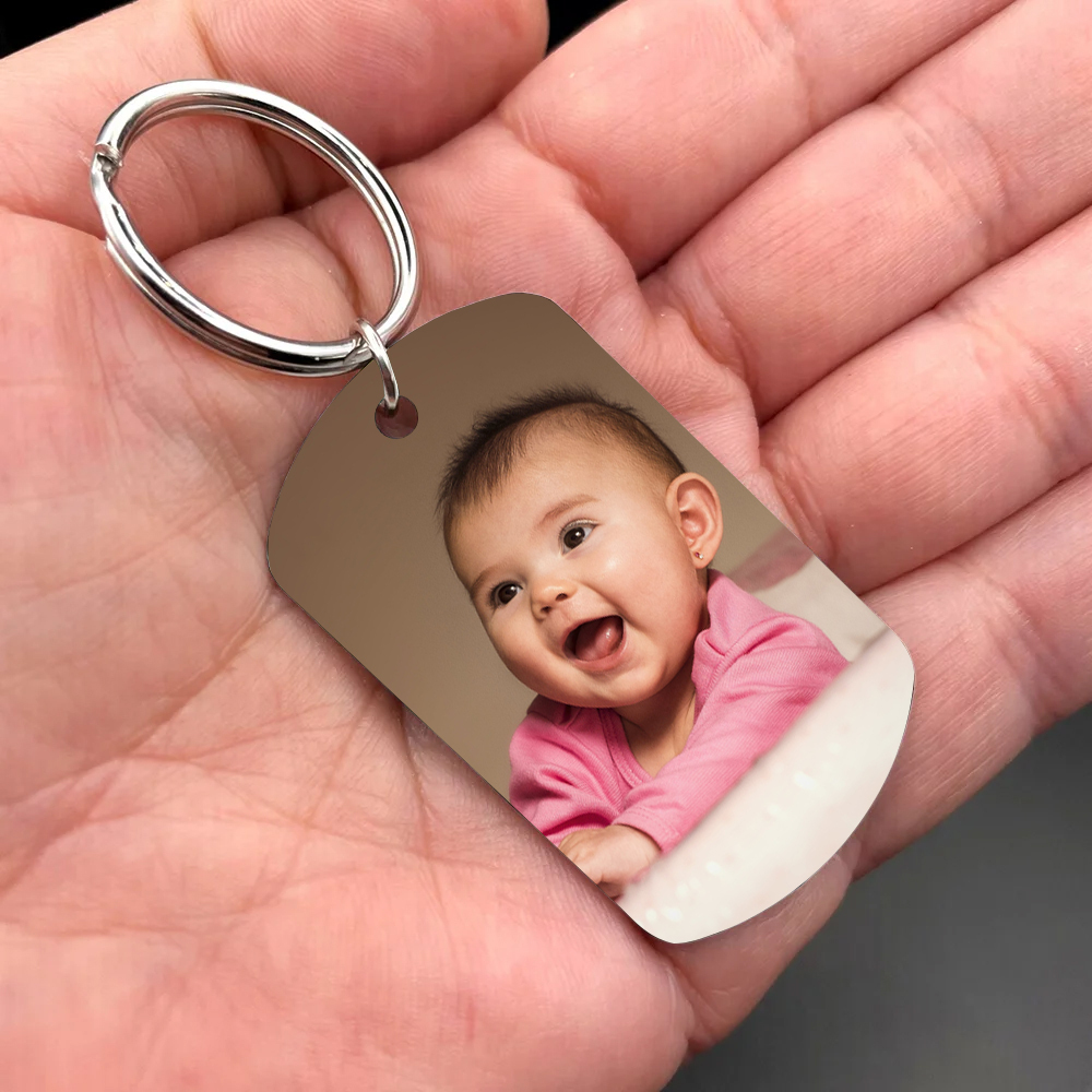 Personalised Photo Dad Keychain for Fathers Day, To The World You maybe one person But To me You Are The World-Jessemade AU