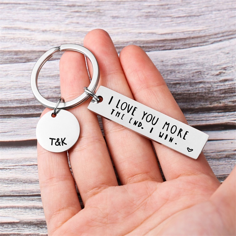 I Love You More The End I Win Keychain Personalised Name Gifts for Couple-Jessemade AU