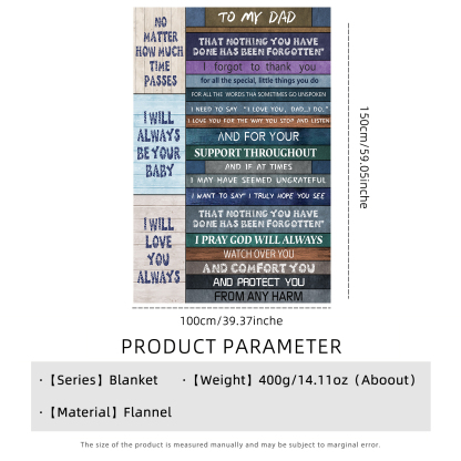 Fleece Blanket Colorful Stripes Father's Day Gift For Dad-Jessemade AU