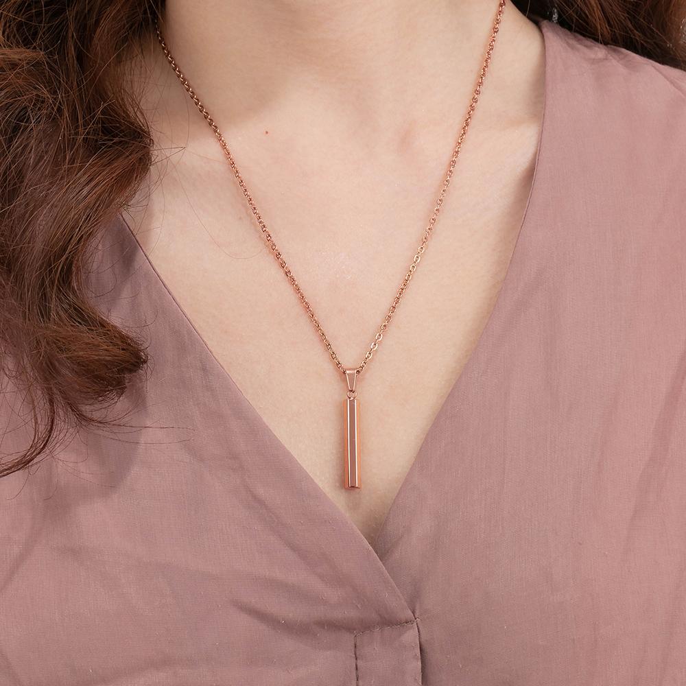 Personalised 6 Names Bar Necklace-Jessemade AU