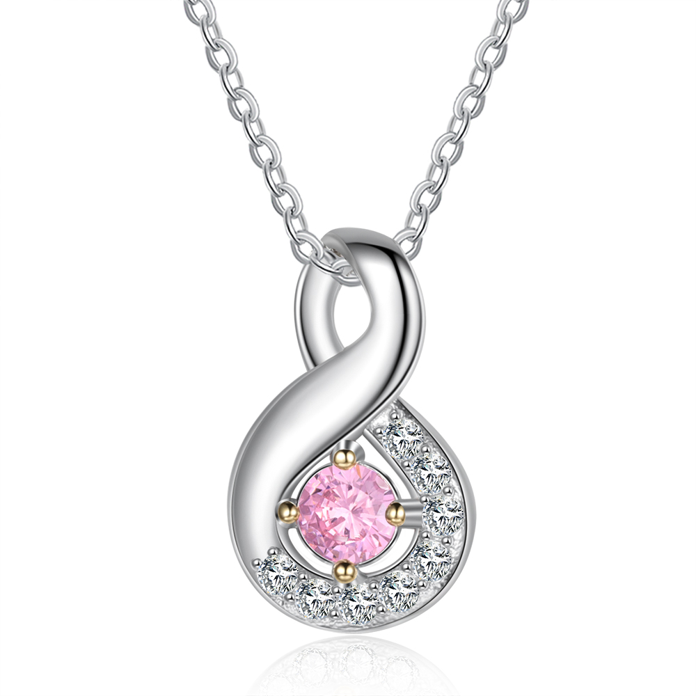 Personalised DNA Necklace With 1 Birthstone Engraved Names Gift For Women-Jessemade AU