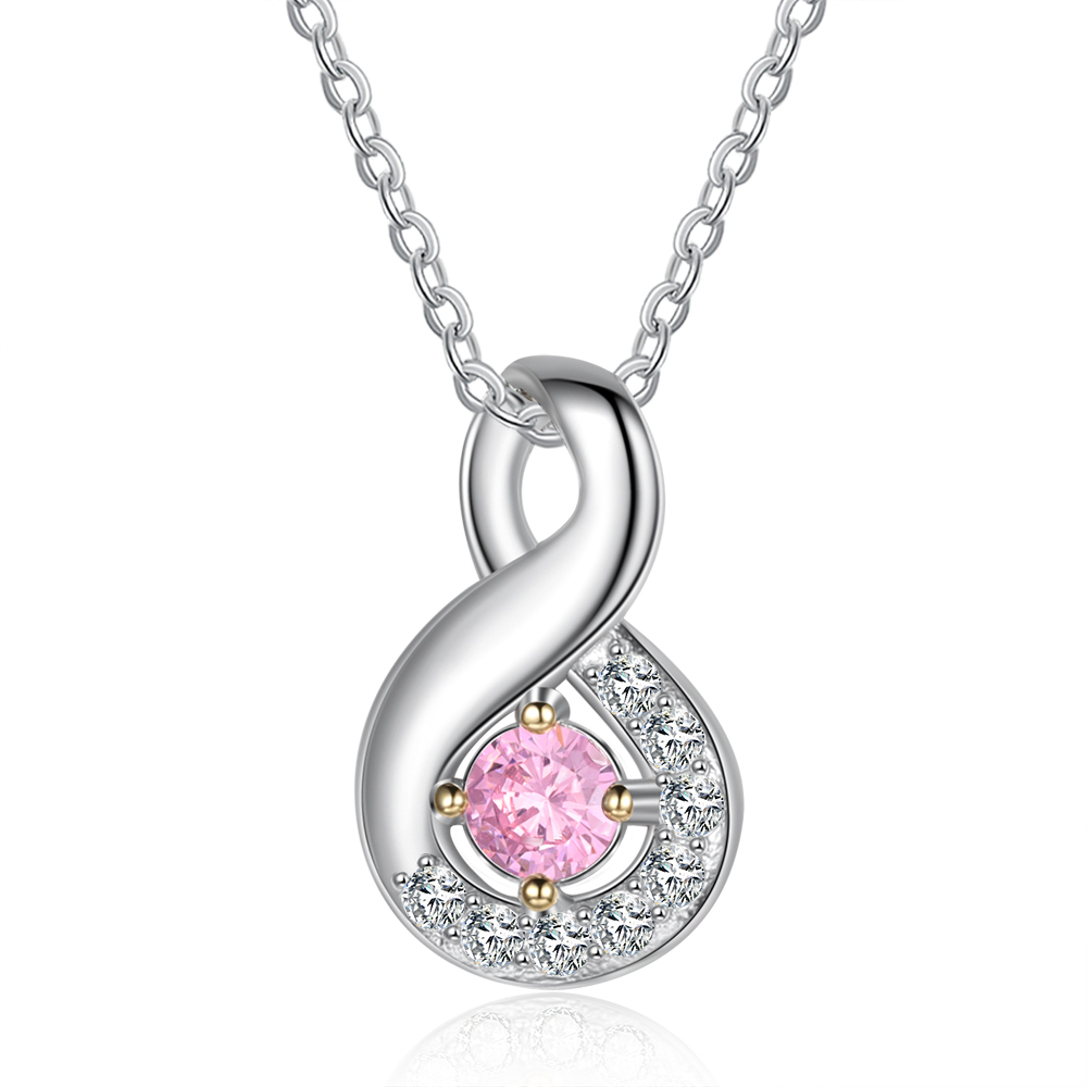 Personalised DNA Necklace With 1 Birthstone Engraved Names Gift For Women-Jessemade AU