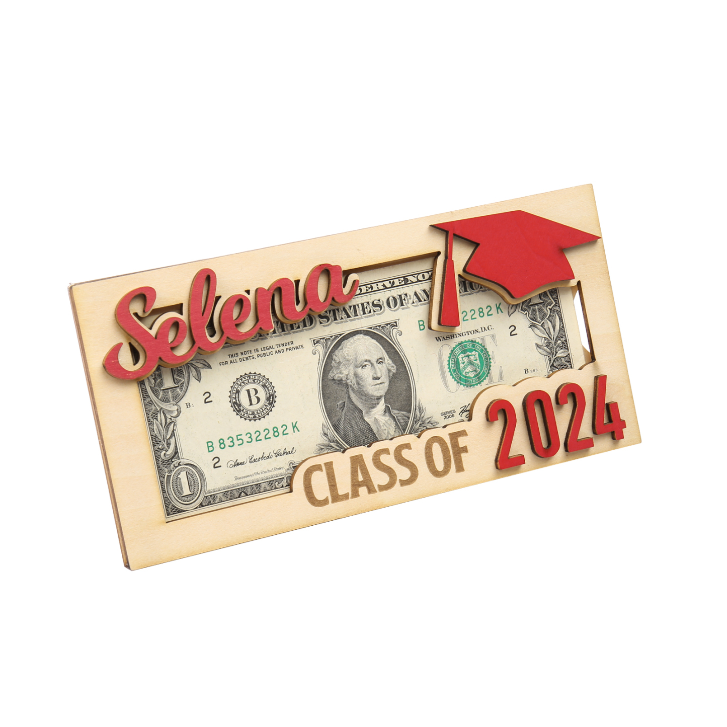 Class of 2024 Personalised Graduation Cash Clip Custom Name & Text Cash Box Creative Gifts for Her/Him-Jessemade AU