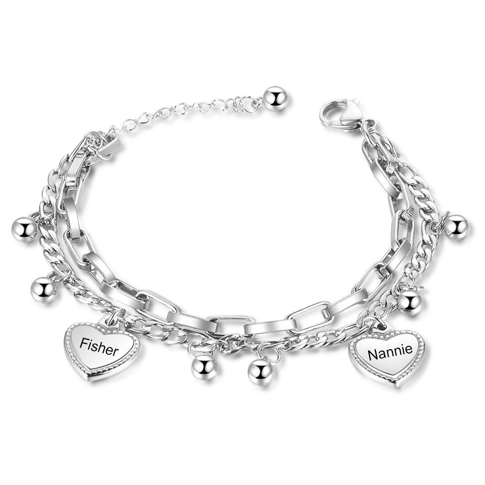 Jessemade Personalised bracelet With Heart For Sister-Jessemade AU