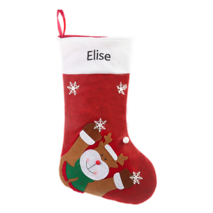 Personalised Christmas Stocking Ornaments Custom 1 Name Christmas Socks Gifts for Family Friends-Jessemade AU