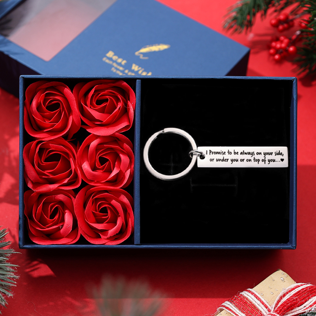 Funny Promise Keychain Always on Your Side Key Ring for Couple-Jessemade AU