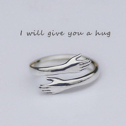 2024 New Couple Hug Ring Customised with Name Open Ring Gift for Her-Jessemade AU
