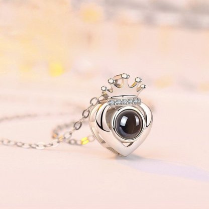 Personalised 100 Languages Projection Necklace Engraved  " I LOVE YOU"  Gifts For Her-Jessemade AU