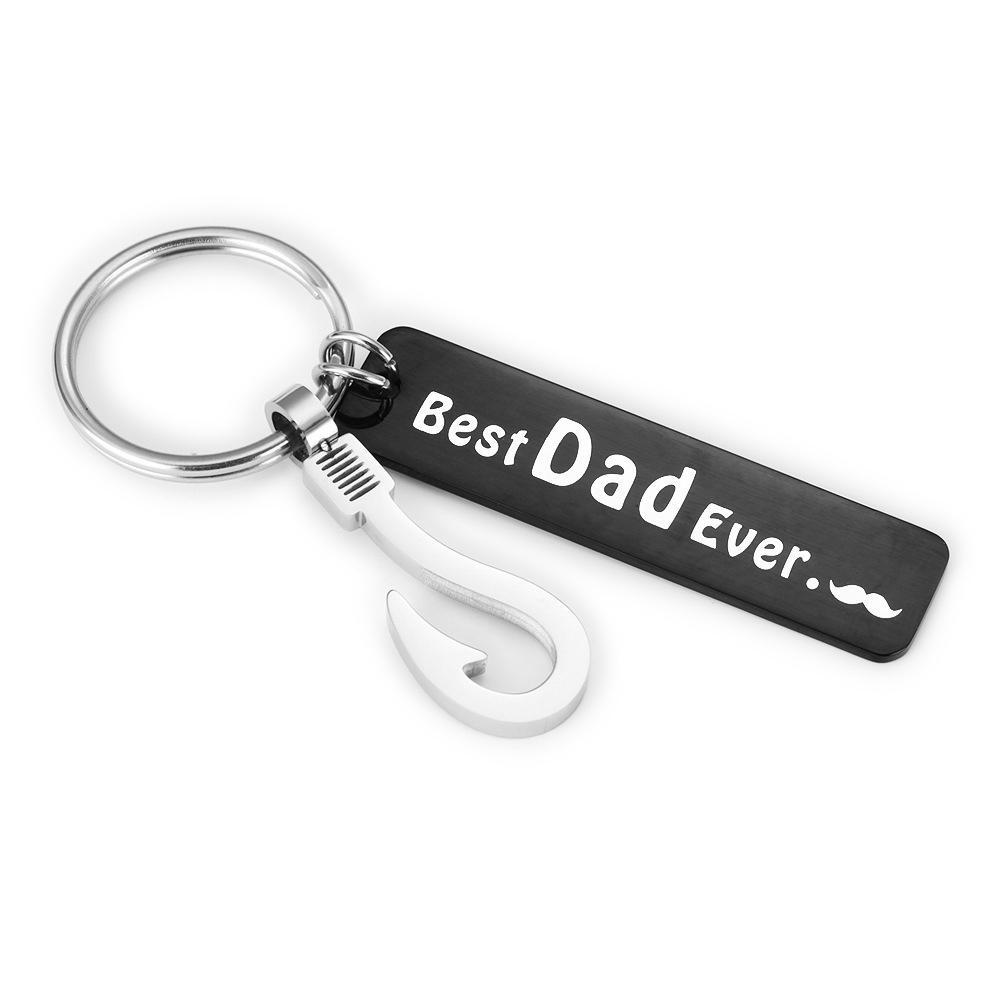 Best Dad Ever, Personalised Bar Keychain Gifts For Dad-Jessemade AU