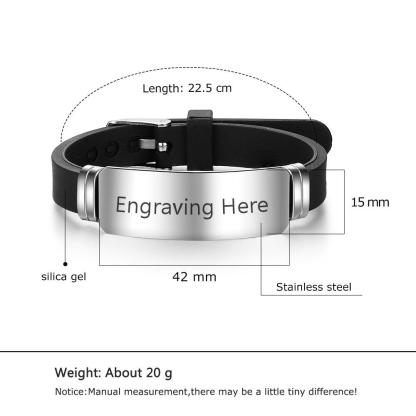 Fashion Personalised  Jewelry Custom Name Men's Bracelets Gift for Dad-Jessemade AU