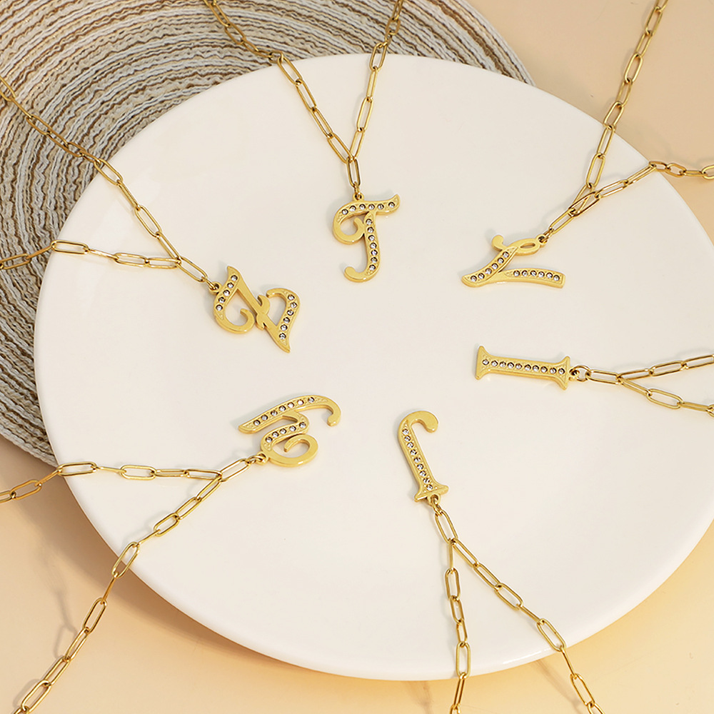 Personalised 1 Letter Women's Necklace Alphabet Necklace-Jessemade AU