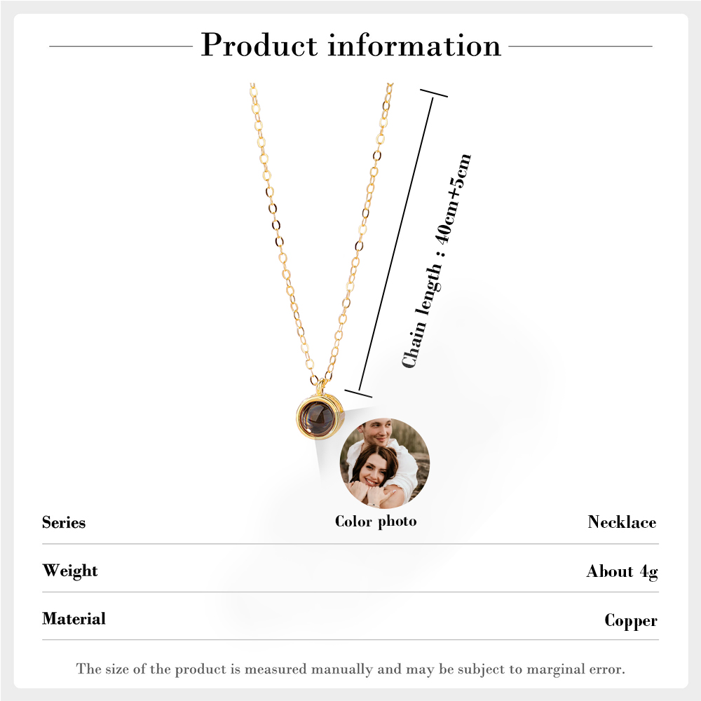Personalised Projection Necklace Love Style Photo Necklace Gifts For Her-Jessemade AU