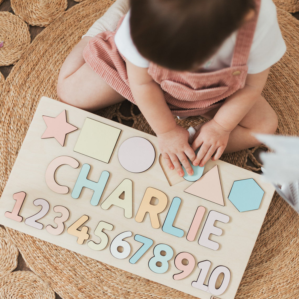 Personalised Kid's Wooden Name Alphabet Puzzle Toy for Toddlers Early Learning Child Toy-Jessemade AU