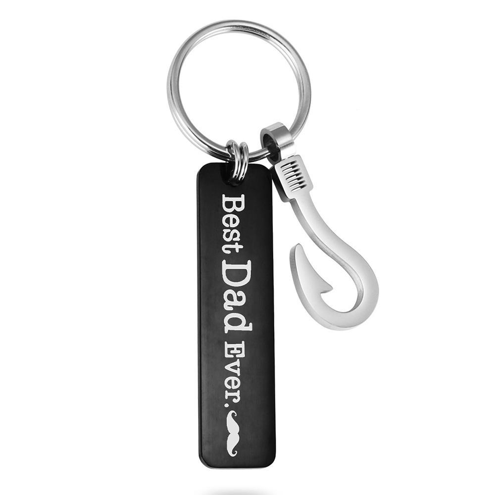 Best Dad Ever, Personalised Bar Keychain Gifts For Dad-Jessemade AU