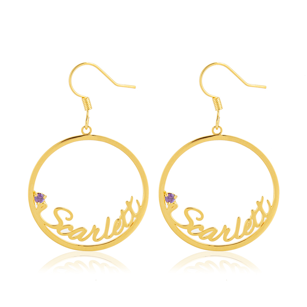 Personalised Name Earring Customised Name Hoop Earrings for Her-Jessemade AU