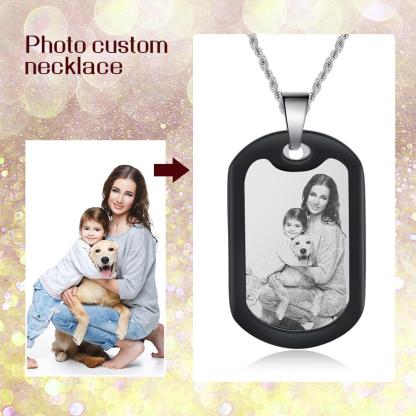 Personalised Date Necklace Custom 1 Photo Necklace Gifts For Him-Jessemade AU