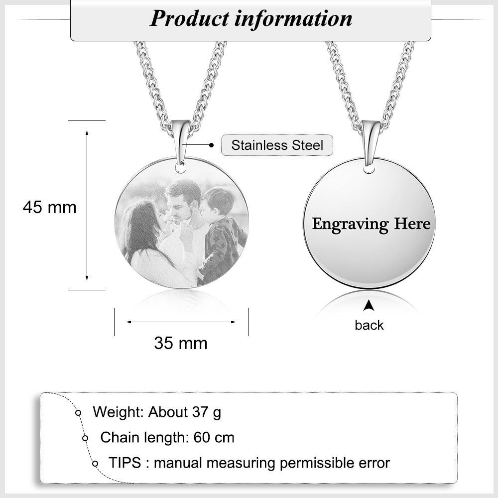 Personalised Photo Necklace Custom Picture Necklace Gifts For Father-Jessemade AU