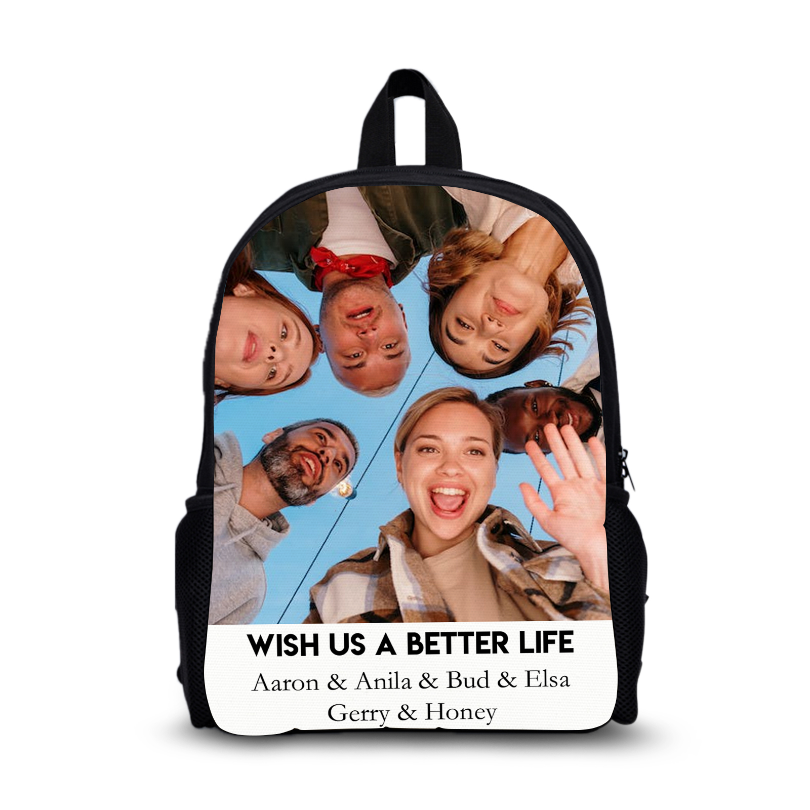 Personalised Photo and names Backpack Photo Print School Bag With Text Gifts for Kids-Jessemade AU