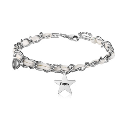 Personalised 2 Names Couple Bracelet Set Adjustable Bracelet Star Gift for Couples-Jessemade AU