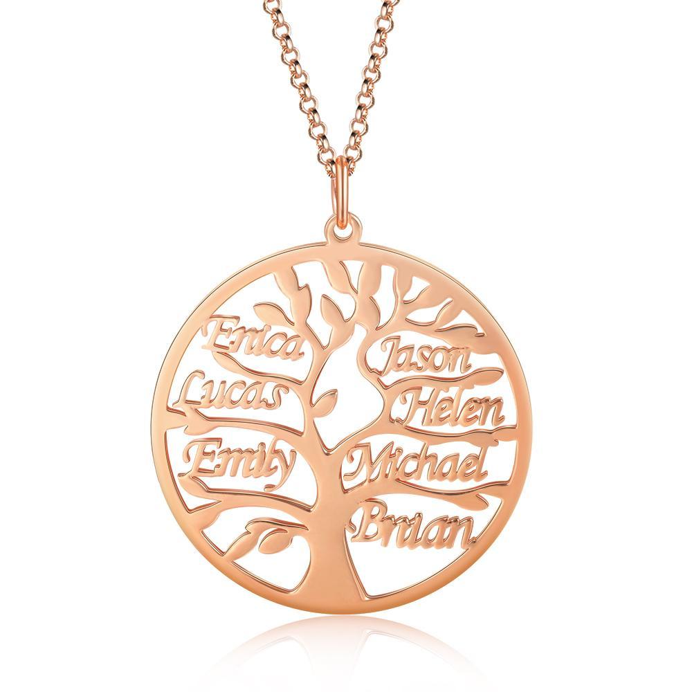 Personalised Family Tree Name Necklace Custom 7 Names Name Necklace-Jessemade AU