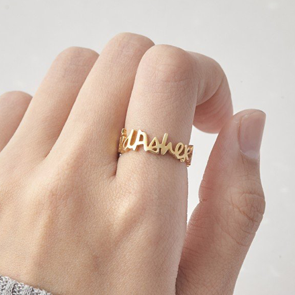 Personalised Name Ring Custom 2 Names Ring Gifts For Her-Jessemade AU