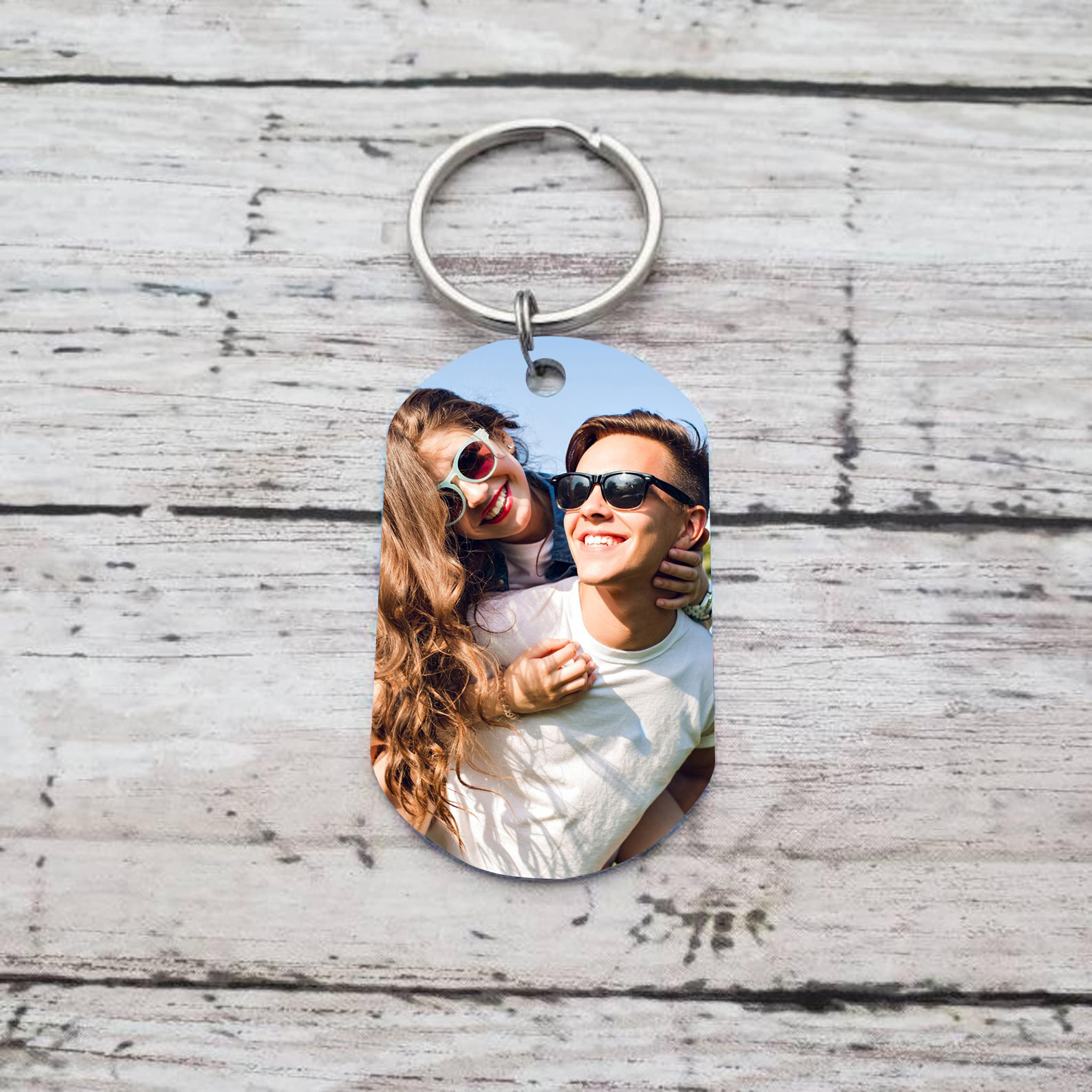 Personalised Couple Photo Keychain Customised 2 Names Keyring Valentine's Day Gifts - This Is Us, A Whole Lot Of Love-Jessemade AU