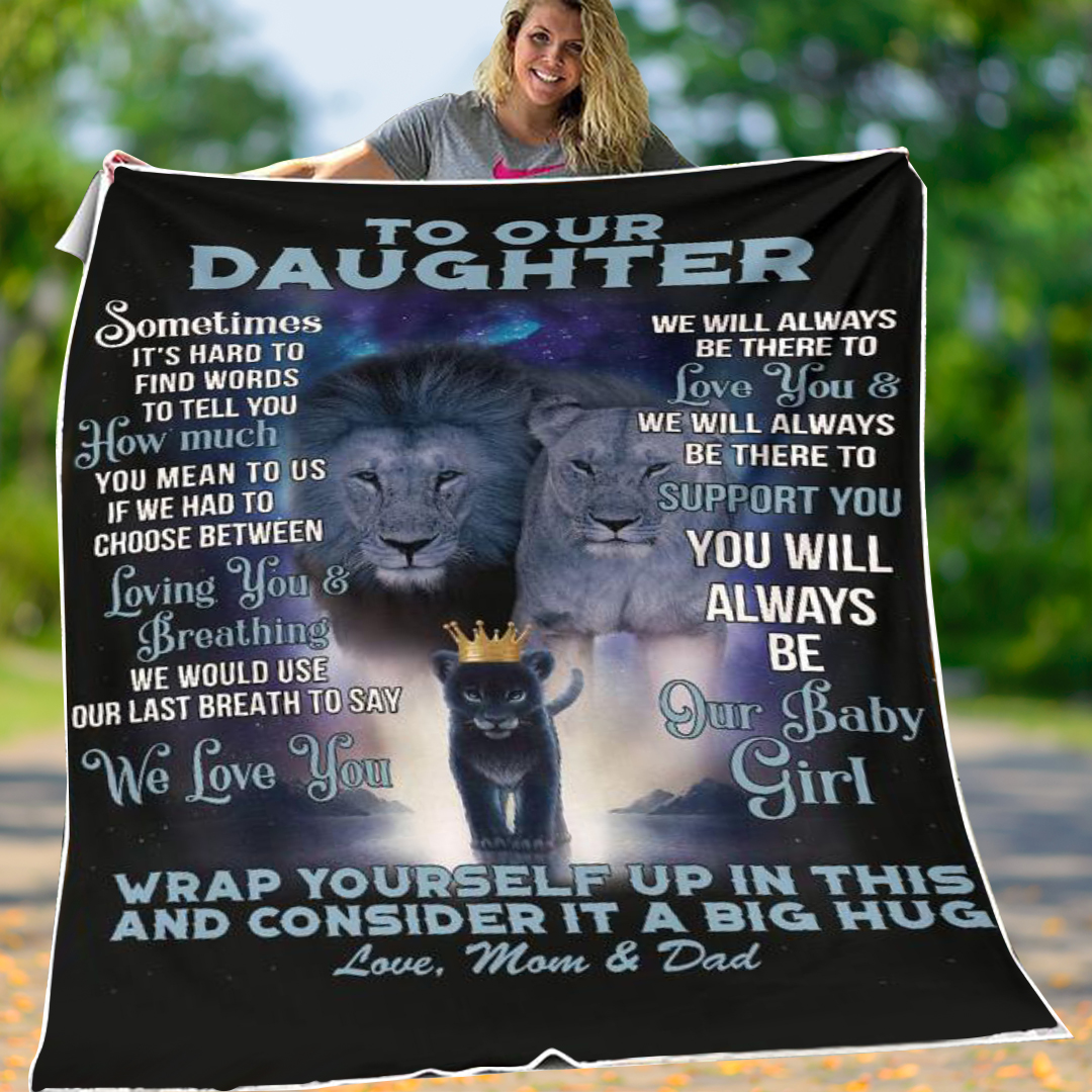 To My Daughter You'll Always Be My Baby Girl Flannel Blanket-Jessemade AU
