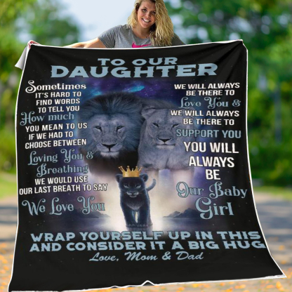 To My Daughter You'll Always Be My Baby Girl Flannel Blanket-Jessemade AU