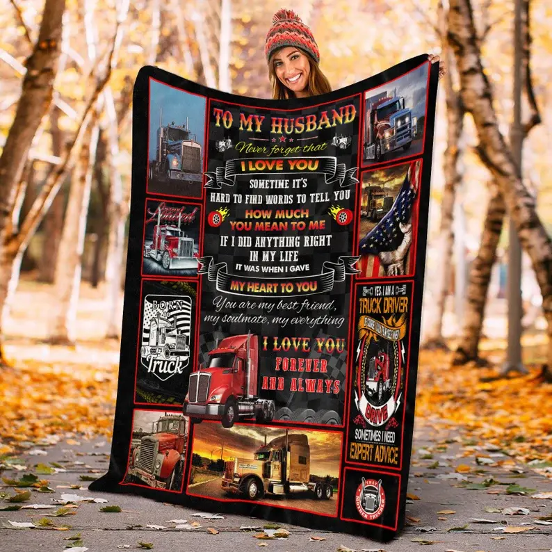 Never Forget That I Love You, Fleece Blanket Gifts For Husband-Jessemade AU