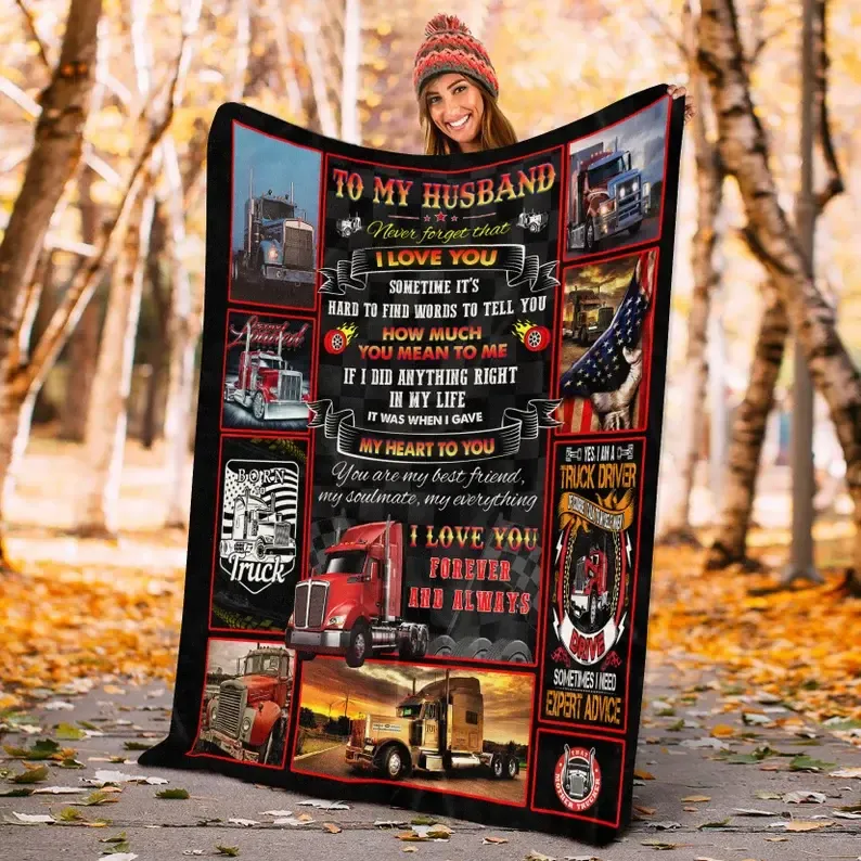 Never Forget That I Love You, Fleece Blanket Gifts For Husband-Jessemade AU