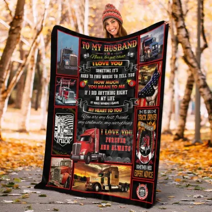 Never Forget That I Love You, Fleece Blanket Gifts For Husband-Jessemade AU