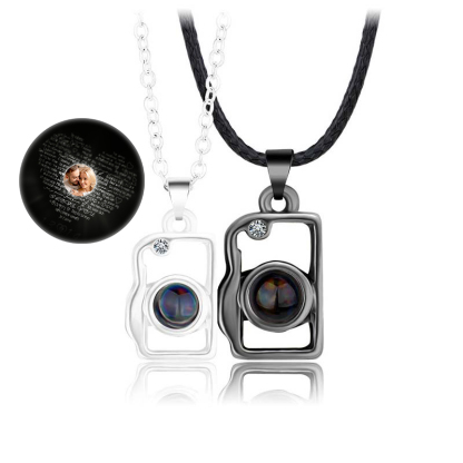 Personalised 100 Languages "I Love You" Heart Projection Necklace Custom Photo Gifts For Her-Jessemade AU